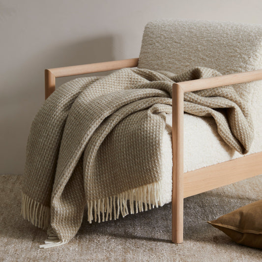 Breckon wool throw in Hazel from Weave Home