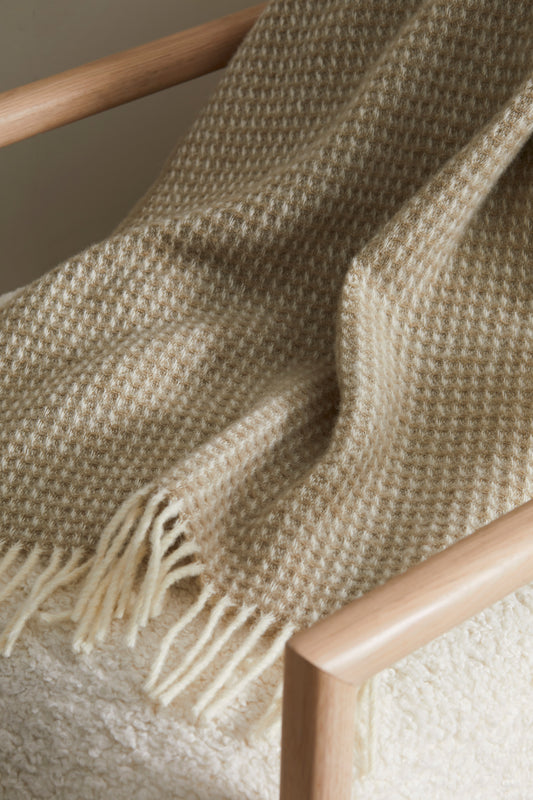 Breckon wool throw in Hazel from Weave Home