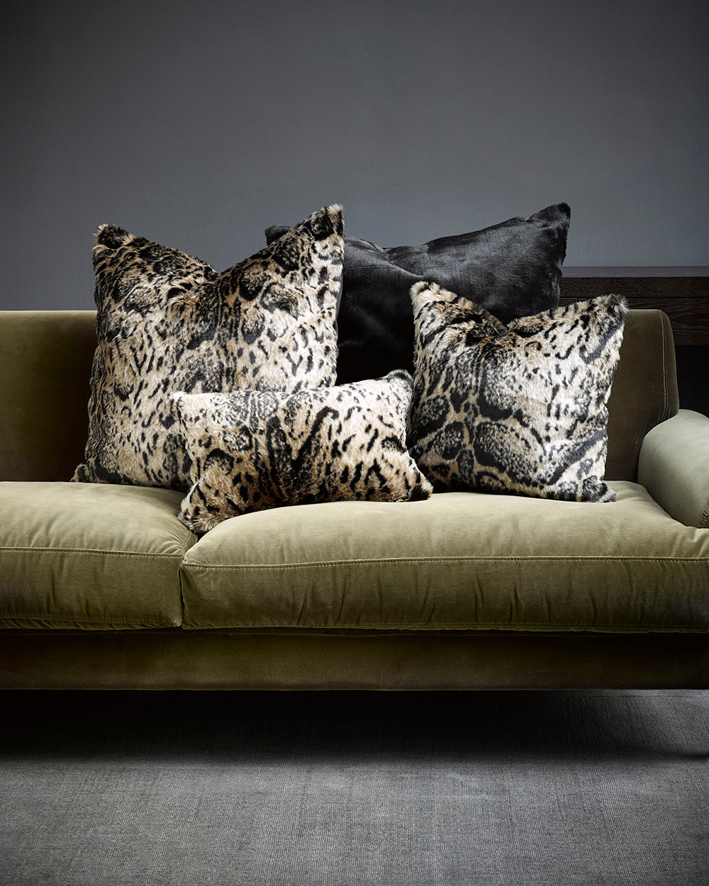Luxury Imitation Fur Cushion African Leopard