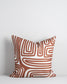 Ano outdoor cushion, rust abstract lines