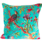 Paradise Aqua velvet cushion