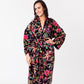 Paradise black velvet robe