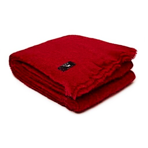 Luxury pure mohair throw in Pinot red.  Mohair NZ available at My Sanctuary