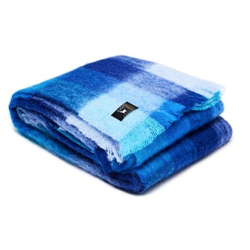 Soft Mohair luxury throws from Glamorous Goat.  Mohair throw in Roy's Blue  available at My Sanctuary