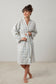 Lena robe t in blue and white check