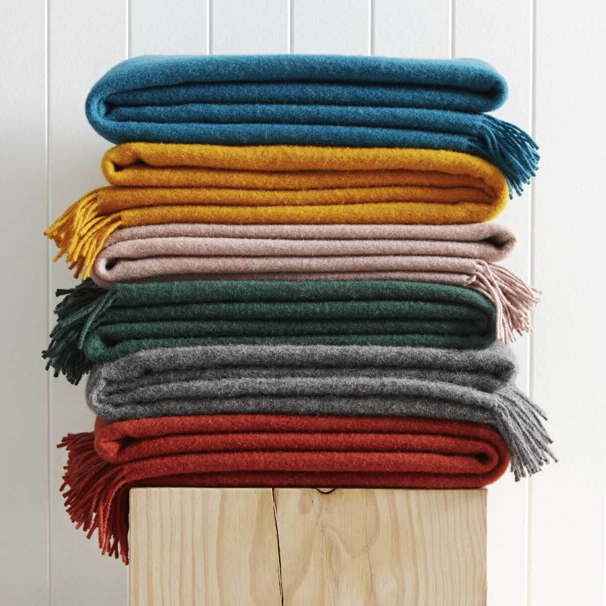 100% New Zealand Wool Throw in bright colours from Weave for New Zealand interiors