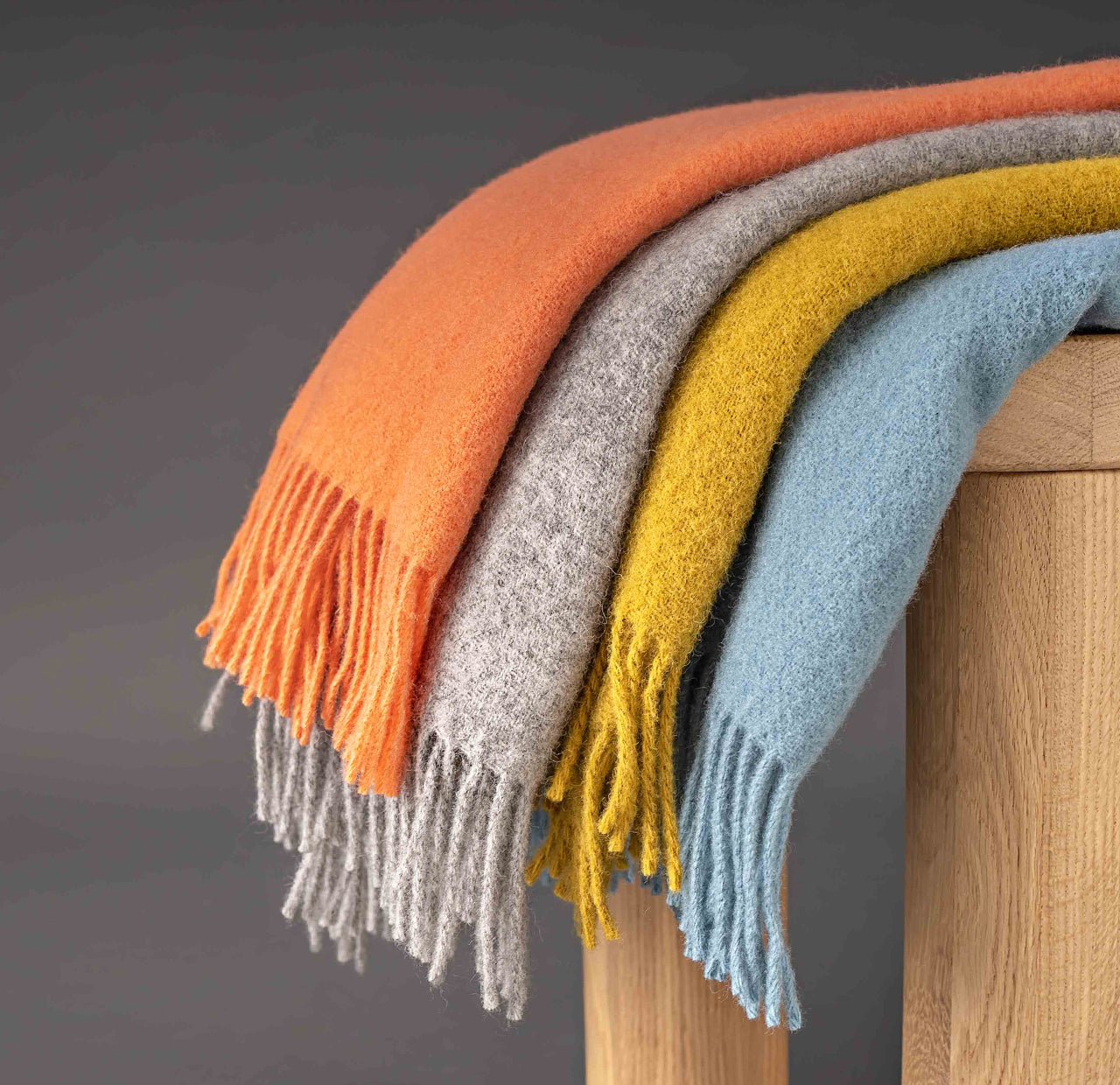 100% New Zealand Wool Throw in bright colour from Weave for New Zealand interiors