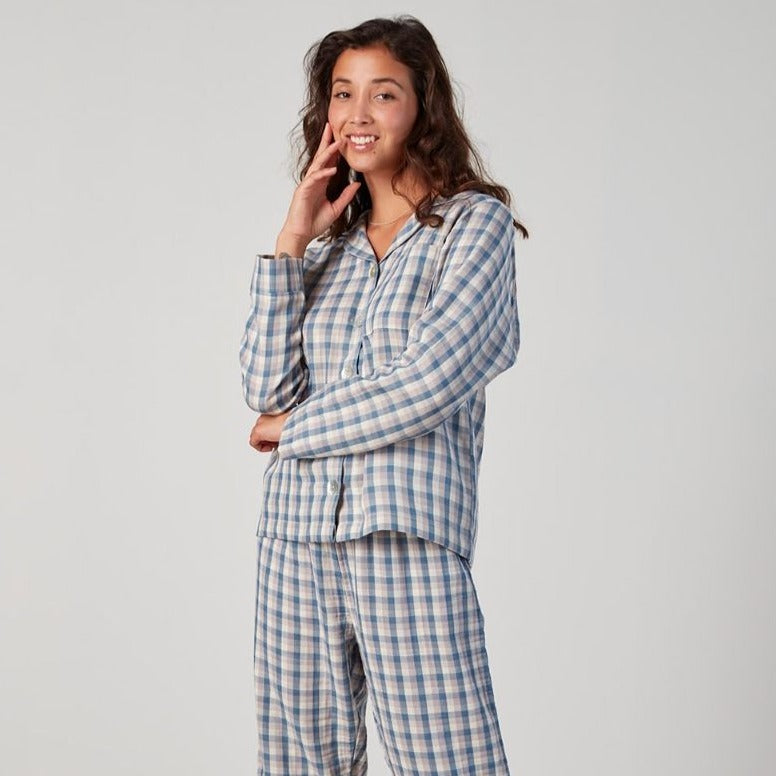 Paige classic cotton plaid pyjamas from Baksana
