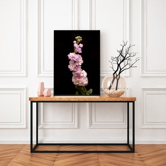 pink snap dragon floral wall art