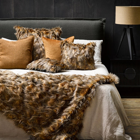 Red Fox imitation faux fur throw from Heirloom Furtex