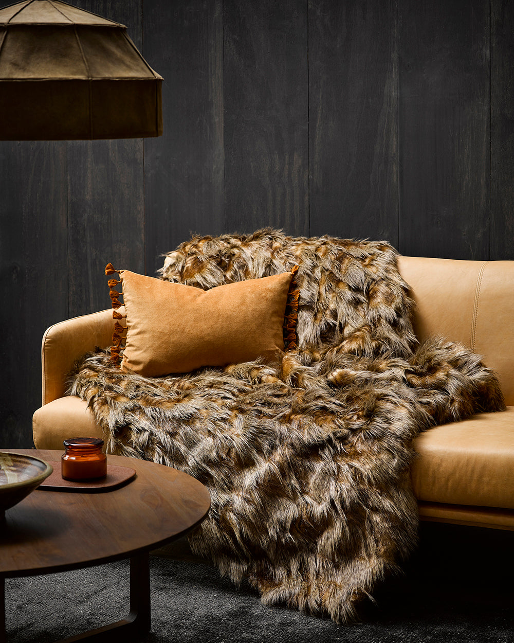 Red Fox imitation faux fur throw from Heirloom Furtex