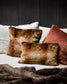 Luxury Imitation Fur Cushion - Red Lemur