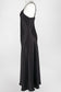 Long silk chemise in black side view from Carmen Kirstein