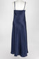 Long silk chemise in dark blue from Carmen Kirstein