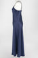 Long silk chemise in dark blue from Carmen Kirstein